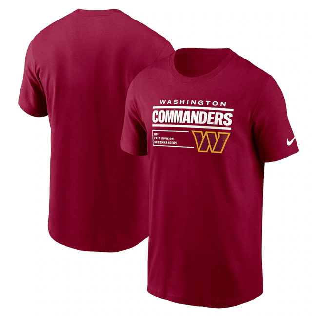 Men's Washington Commanders Burgundy Division Essential T-Shirt